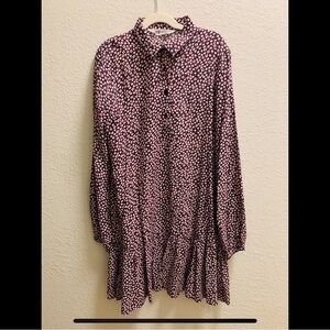 H&M girls long sleeve collared dress